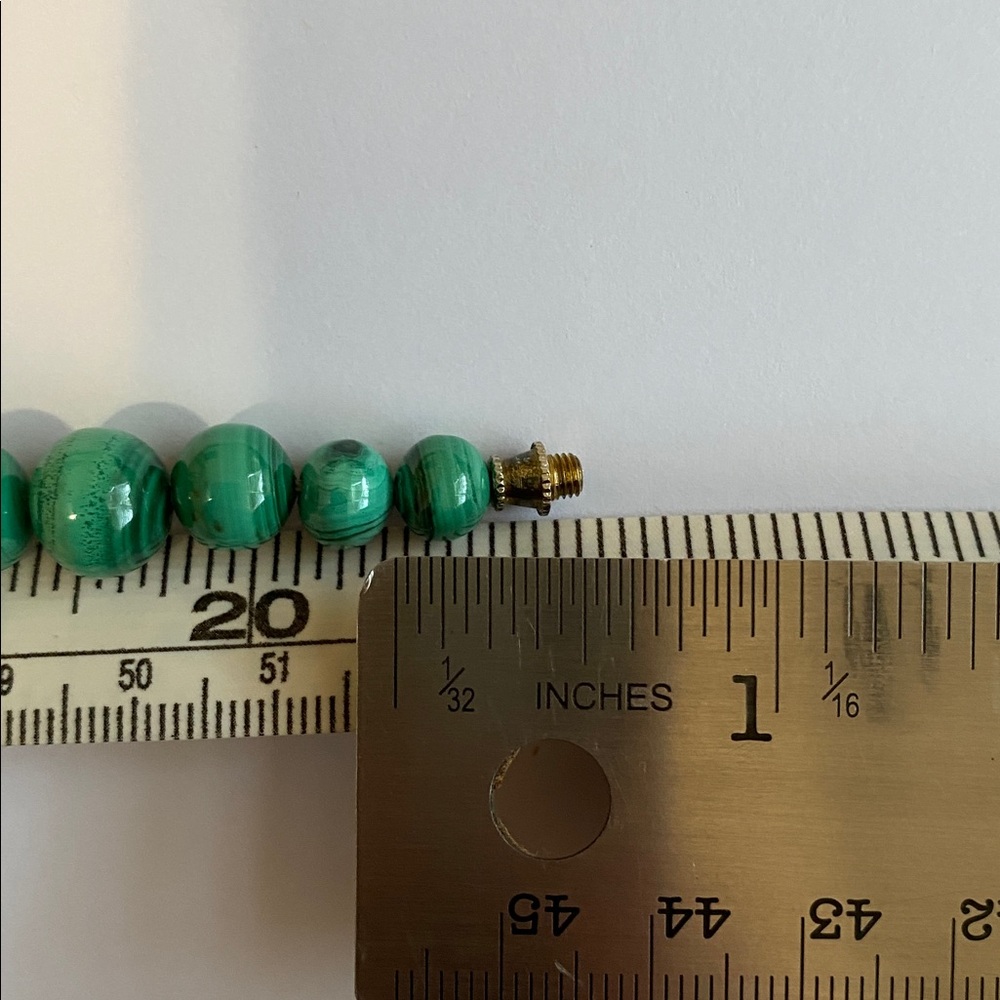 Vintage Malachite Bead Necklace - Picture 10 of 14